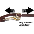 Detailaufnahme und Erklärung der stufenlosen Verstellmöglichkeit