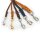 STUFENLOS verstellbare Multifunktionsleine, Fettleder  12mm / 2,4m HELL-BRAUN (cognac) MESSING