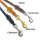 STUFENLOS verstellbare Multifunktionsleine, Fettleder  12mm / 2,4m HELL-BRAUN (cognac) MESSING