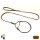 Eine dunkelbraune Modler Retrieverleine / Schlupfleine / Agilityleine aus geflochtenem Fettleder mit Messingringen und integriertem Halsband mit Zugstopp
