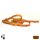 Eine hellbraune Modler Retrieverleine / Schlupfleine / Agilityleine aus geflochtenem Fettleder mit Messingringen und integriertem Halsband mit Zugstopp. Detailaufnahme der verwendeten Schrauben