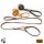 Schlupfleine 55-65cm  / 20mm , Leine 15mm HELL-BRAUN, MESSING