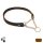Halsband mit Zugstopp-Kette aus Fettleder 20 mm 40-50 cm SCHWARZ