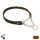 Halsband mit Zugstopp-Kette aus Fettleder 20 mm 45-55 cm DUNKEL-BRAUN