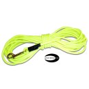 Eine neongelbe Modler Coated Rope Leine und genuine Biothane USA Logo