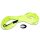 Eine neongelbe Modler Coated Rope Leine und genuine Biothane USA Logo