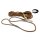Eine lange und eine kurze Modler Coated Rope Leine in braun und genuine Biothane USA Logo