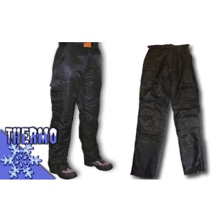 Zwei schwarze Thermohosen, getragen und ungetragen