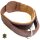 Geschlossenes, extrabreites Hetz-Halsband aus dunkelbraunem Fettleder mit Griff