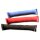 Drei Bringsel / Beißwürste aus Nylcott ohne Schlaufen in blau, schwarz und rot