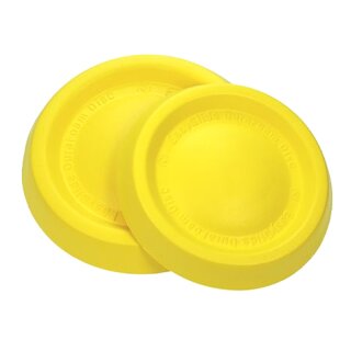 Fünf gelbe Hundefrisbees Easy Glider aus DURA FOAM von Starmark