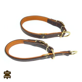 Halsband "GUARDIAN", mit Zugstop / 12 mm / 35er braun, Messing