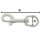 Ein Bolzenhaken / Karabiner aus Edelstahl mit Beschriftung zu den Abmessungen